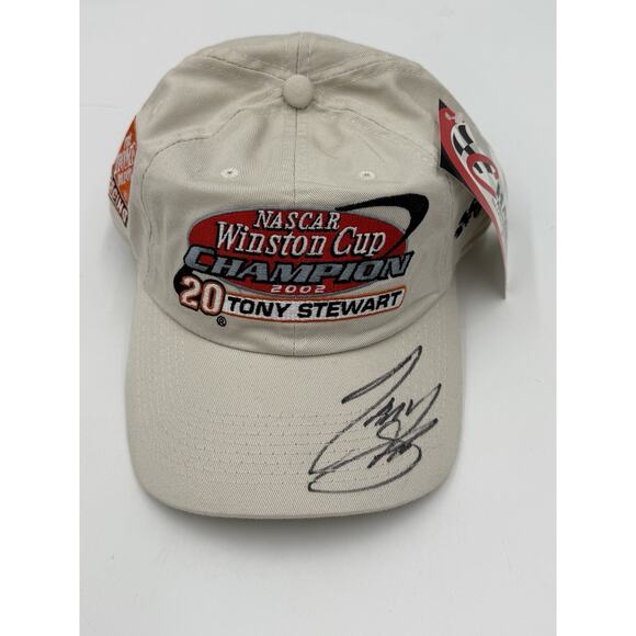 Tony Stewart Signed Hat NASCAR Winston Cup Champion 2002 Chase JSA COA - Picture 2 of 11